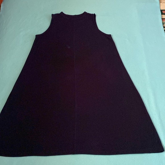 TIME AND TRU sleeveless crewneck tank midi dress sapphire dark blue size 12-14 - Picture 4 of 8